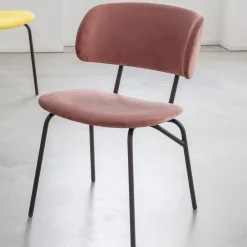 Viadurini Living Design Stühle-Esszimmerstuhl aus Metall und schmutzabweisendem Samt, 2 Stück - Valnerina