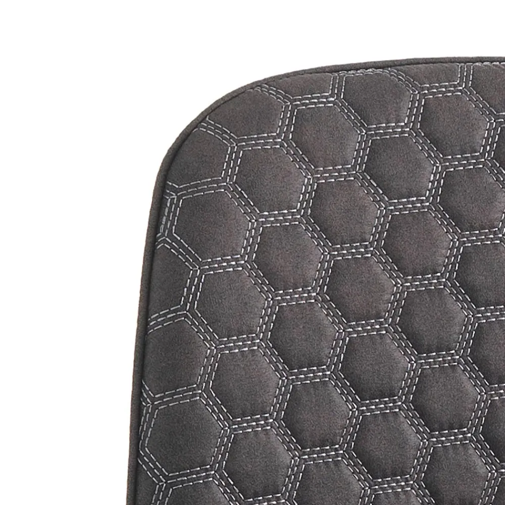 Viadurini Living Moderne Stühle-Esszimmerstuhl aus Mikrofaser und mattschwarzem Metall 4-teilig - Jake