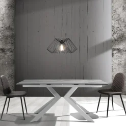 Viadurini Living Moderne Stühle-Esszimmerstuhl aus Mikrofaser und mattschwarzem Metall 4-teilig - Jake