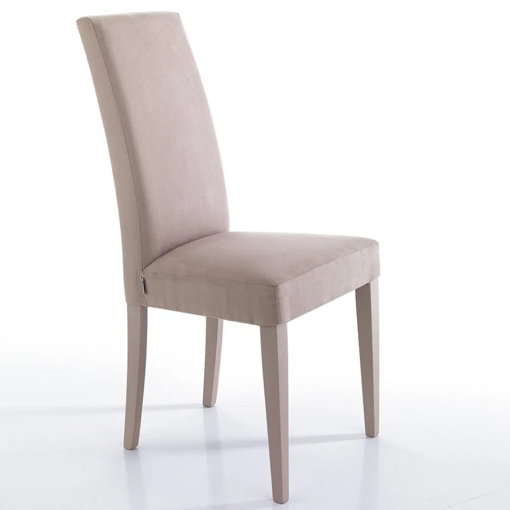 Viadurini Living Moderne Stühle-Esszimmerstuhl aus Mikrofaser und Holz Made in Italy 2 Stück - Simonella