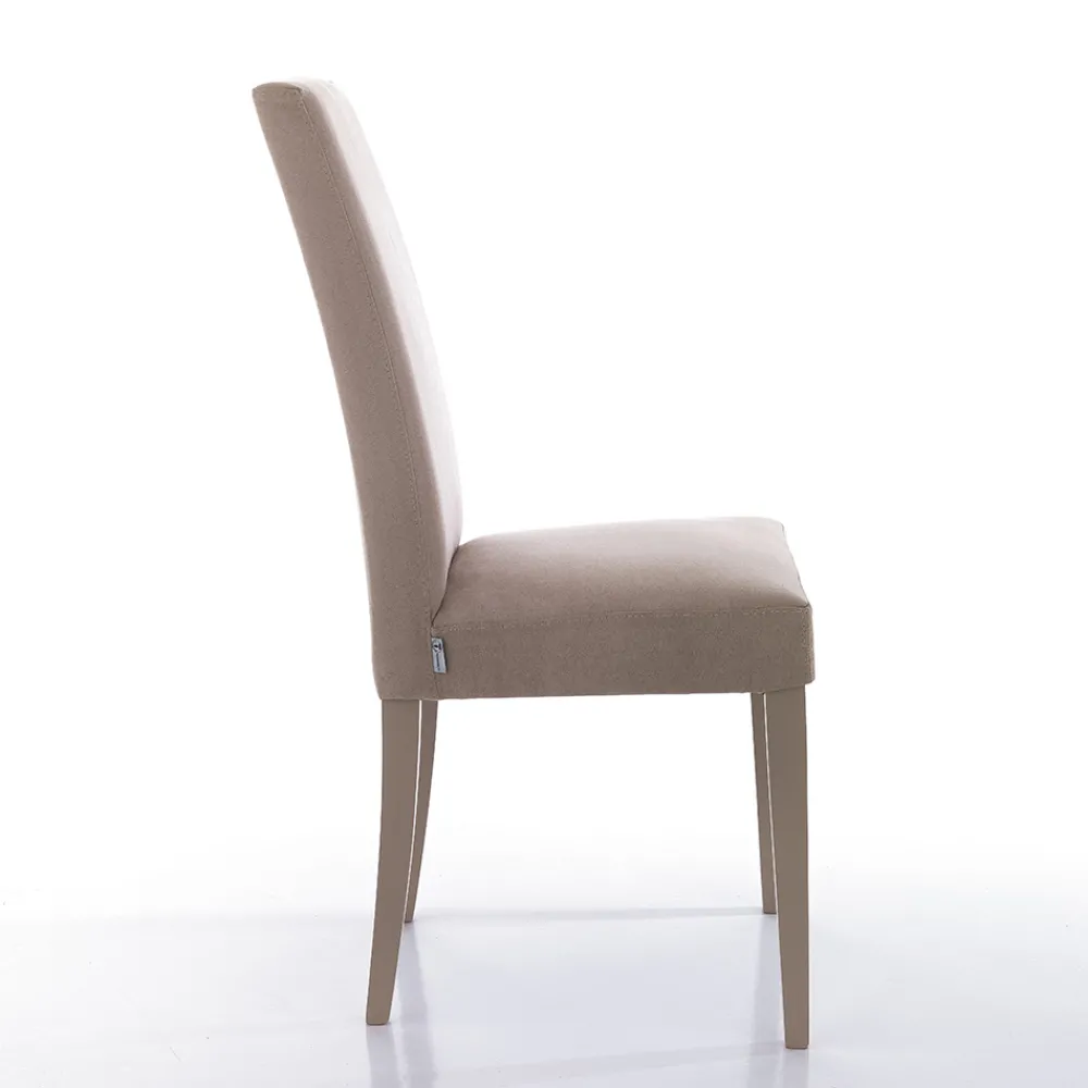 Viadurini Living Moderne Stühle-Esszimmerstuhl aus Mikrofaser und Holz Made in Italy 2 Stück - Simonella