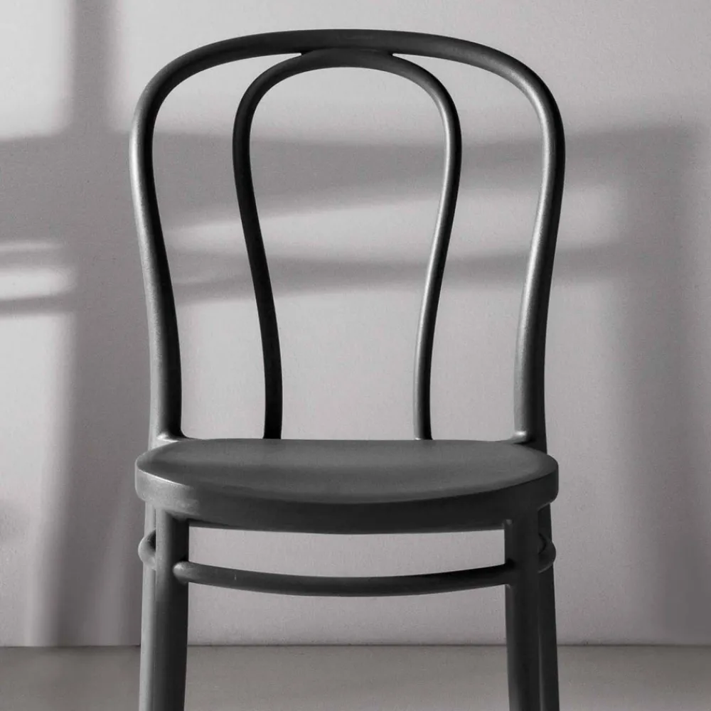 Viadurini Living Moderne Stühle-Esszimmerstuhl aus Polypropylen Stapelbar Bis zu 10 Einheiten, 4 Stück - Gaya