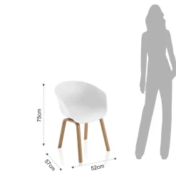 Viadurini Living Moderne Stühle-Esszimmerstuhl aus Polypropylen und Metall 4-teilig - Severina