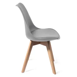 Viadurini Living Moderne Stühle-Esszimmerstuhl aus Polypropylen und Kunstleder 4 Stück - Chira