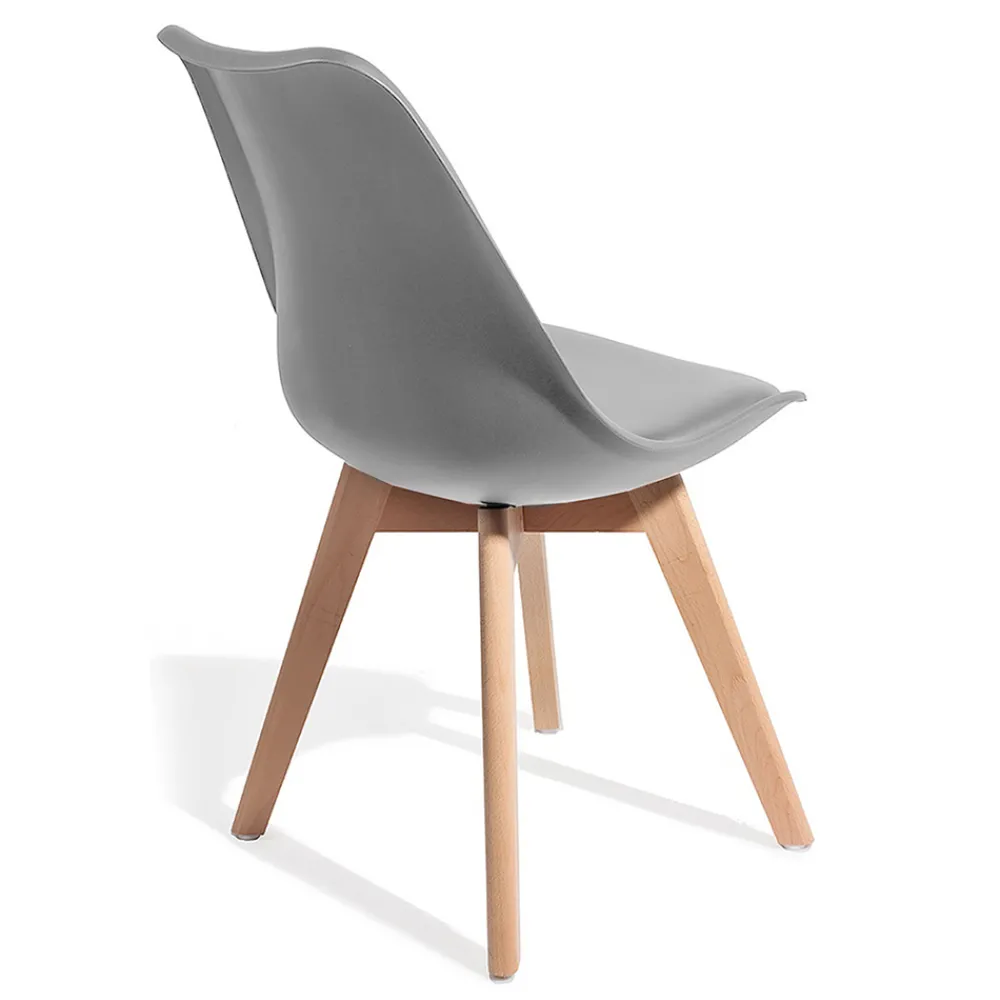 Viadurini Living Moderne Stühle-Esszimmerstuhl aus Polypropylen und Kunstleder 4 Stück - Chira