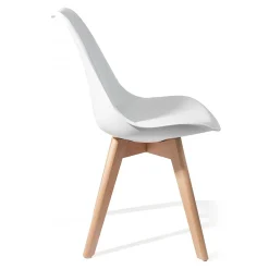 Viadurini Living Moderne Stühle-Esszimmerstuhl aus Polypropylen und Kunstleder 4 Stück - Chira