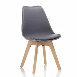 Viadurini Living Moderne Stühle-Esszimmerstuhl aus PVC und Holz mit Kunstledersitz, 4 Stück - Fachwissen