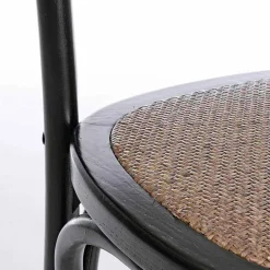 Viadurini Living Klassische Stühle-Esszimmerstuhl aus Rattan und Holz Klassisches Design Homemotion - Meridia