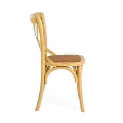 Viadurini Living Klassische Stühle-Esszimmerstuhl aus Rattan und Holz Klassisches Design Homemotion - Meridia