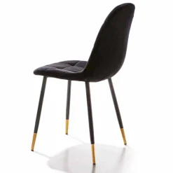 Viadurini Living Moderne Stühle-Esszimmerstuhl aus schmutzabweisendem Samt und Metall, 4 Stück - Carlina