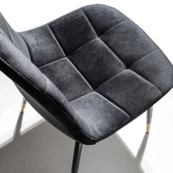 Viadurini Living Moderne Stühle-Esszimmerstuhl aus schmutzabweisendem Samt und Metall, 4 Stück - Carlina