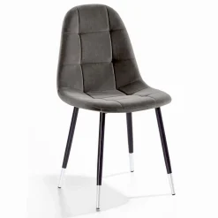 Viadurini Living Moderne Stühle-Esszimmerstuhl aus schmutzabweisendem Samt und Metall, 4 Stück - Carlina