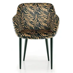 Viadurini Living Moderne Stühle-Esszimmerstuhl aus Stoff und Stahl, hergestellt in Italien, 4 Stück – Bardella