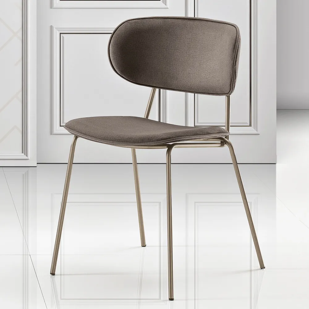 Viadurini Living Moderne Stühle-Esszimmerstuhl aus Stoff in 2 verschiedenen Ausführungen Made in Italy - Sanemi