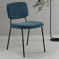 Viadurini Living Moderne Stühle-Esszimmerstuhl aus Stoff mit schwarzer Struktur 4 Stück - Marylin