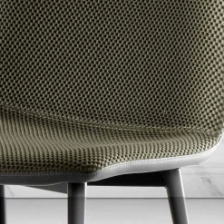 Viadurini Living Moderne Stühle-Esszimmerstuhl aus Vulcano-Stoff und Metallbeinen Made in Italy - Amane