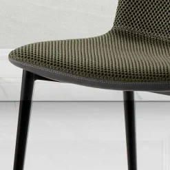 Viadurini Living Moderne Stühle-Esszimmerstuhl aus Vulcano-Stoff und Metallbeinen Made in Italy - Amane