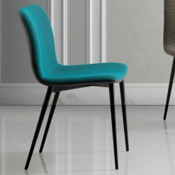 Viadurini Living Moderne Stühle-Esszimmerstuhl aus Vulcano-Stoff und Metallbeinen Made in Italy - Amane