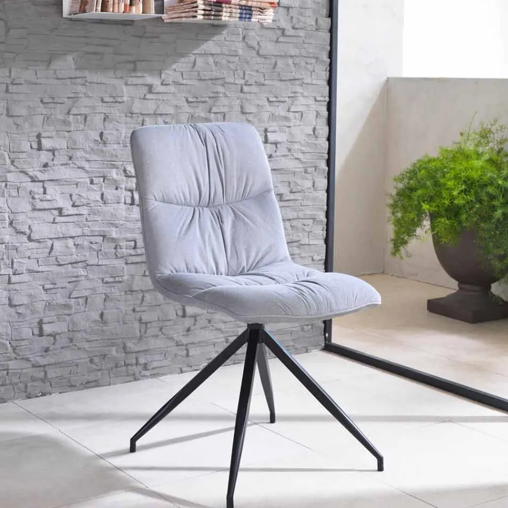 Viadurini Living Design Stühle-Esszimmerstuhl in modernem Design mit Stoffbezug - Chiara