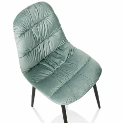 Viadurini Living Moderne Stühle-Esszimmerstuhl in Pink, Grau oder Aquamarin Samt, 4 Stück - Ciga