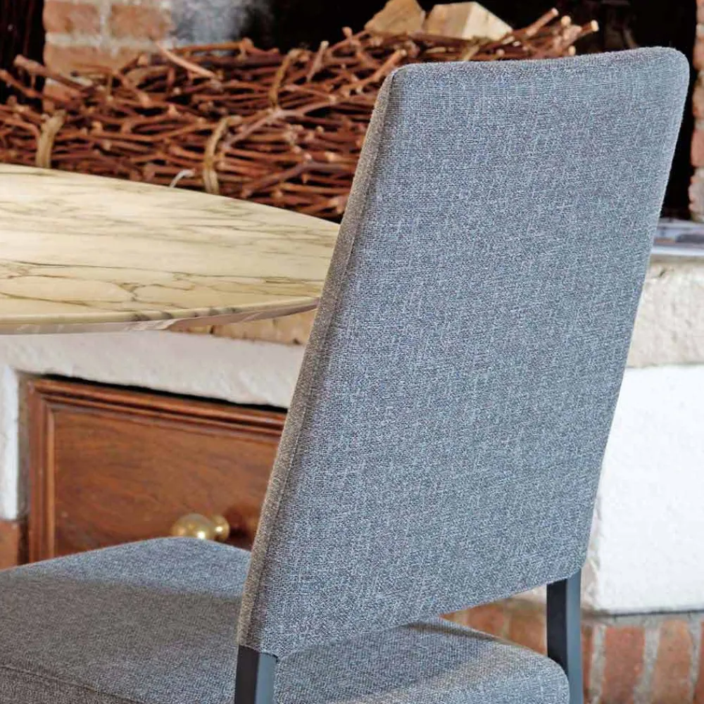 Viadurini Living Design Stühle-Esszimmerstuhl mit abnehmbarem Bezug, gepolstert mit Made in Italy-Stoff – Toyko