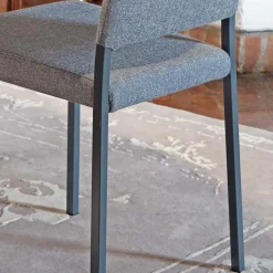 Viadurini Living Design Stühle-Esszimmerstuhl mit abnehmbarem Bezug, gepolstert mit Made in Italy-Stoff – Toyko