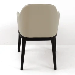 Viadurini Living Moderne Stühle-Esszimmerstuhl mit Armlehnen aus eisfarbenem Leder Made in Italy - Lyanne