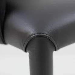 Viadurini Living Moderne Stühle-Esszimmerstuhl mit Armlehnen mit schwarzem Leder bezogen Made in Italy - Meyer