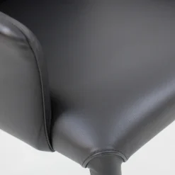 Viadurini Living Moderne Stühle-Esszimmerstuhl mit Armlehnen mit schwarzem Leder bezogen Made in Italy - Meyer