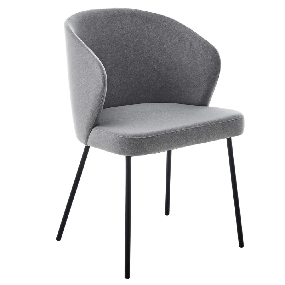 Viadurini Living Design Stühle-Esszimmerstuhl mit Metallstruktur und Samtsitz Made in Italy - Rodino