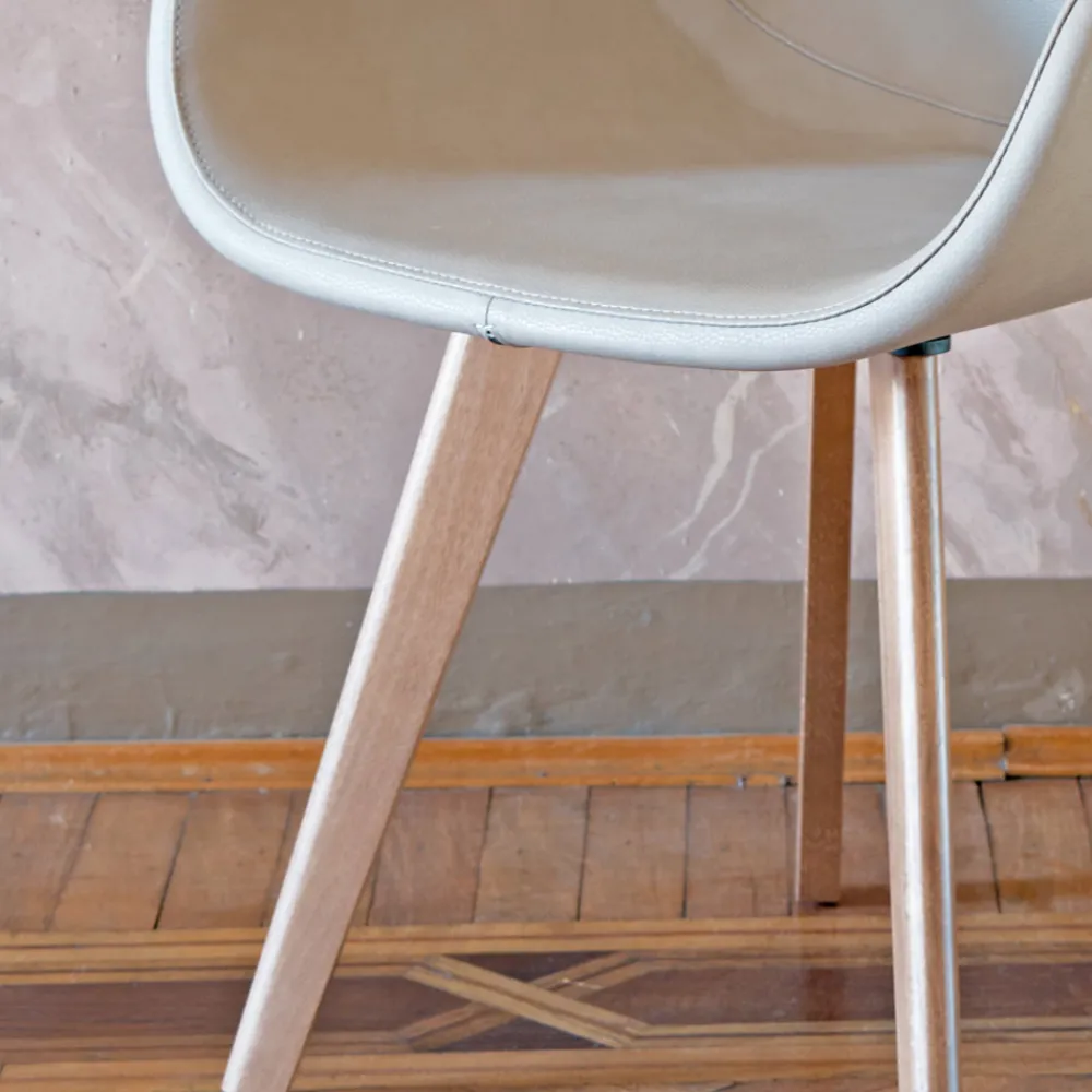 Viadurini Living Design Stühle-Esszimmerstuhl mit modernem Design aus Leder, hergestellt in Italien – Simba