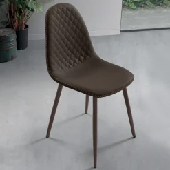 Viadurini Living Moderne Stühle-Esszimmerstuhl mit Sitz und Beinen aus Kunstleder 4 Stück - Vincent