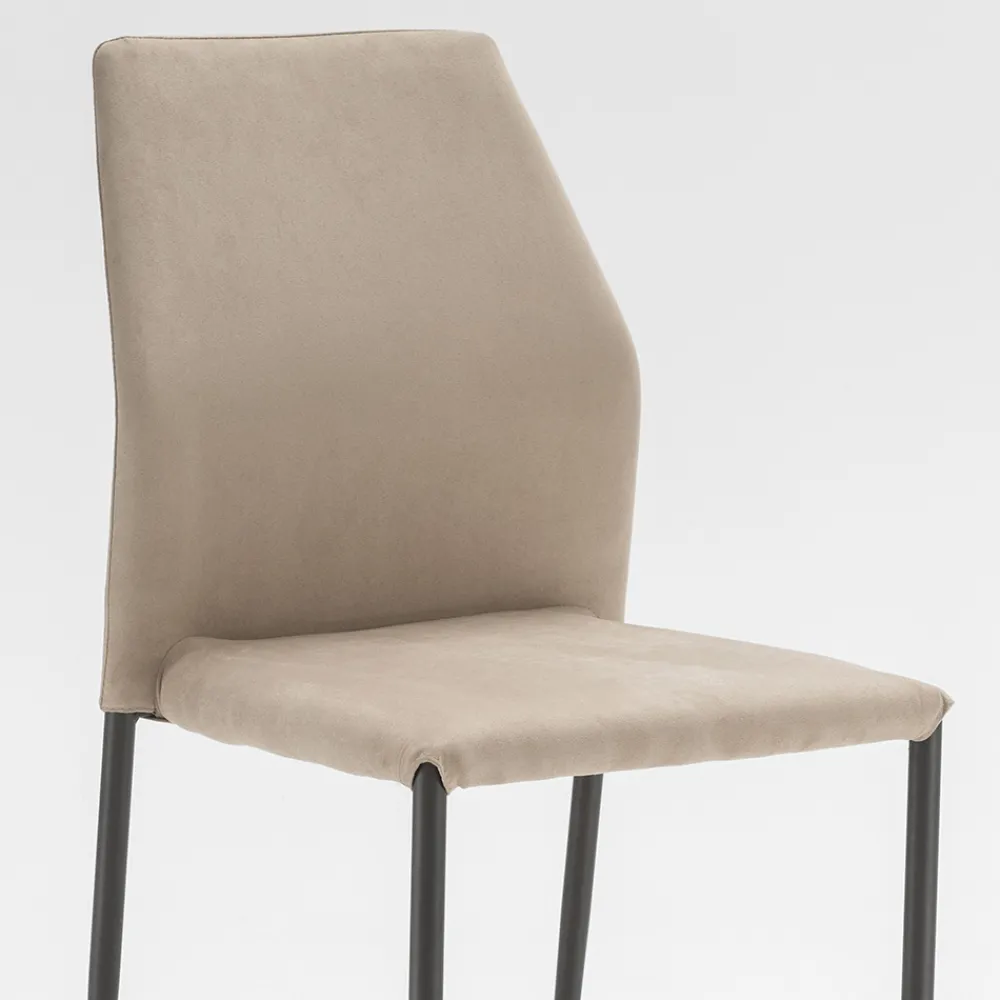 Viadurini Living Moderne Stühle-Esszimmerstuhl Sitzen in Mikrofaser Made in Italy, 2 Stück - Camelia