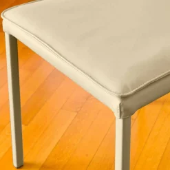 Viadurini Living Moderne Stühle-Esszimmerstuhl Turteltaube auf Kunstleder Bessie, made in Italy