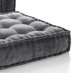 Viadurini Living Moderne Sessel-Ethnic Design Chaise Longue Sessel aus grauem oder blauem Samt - Fiber