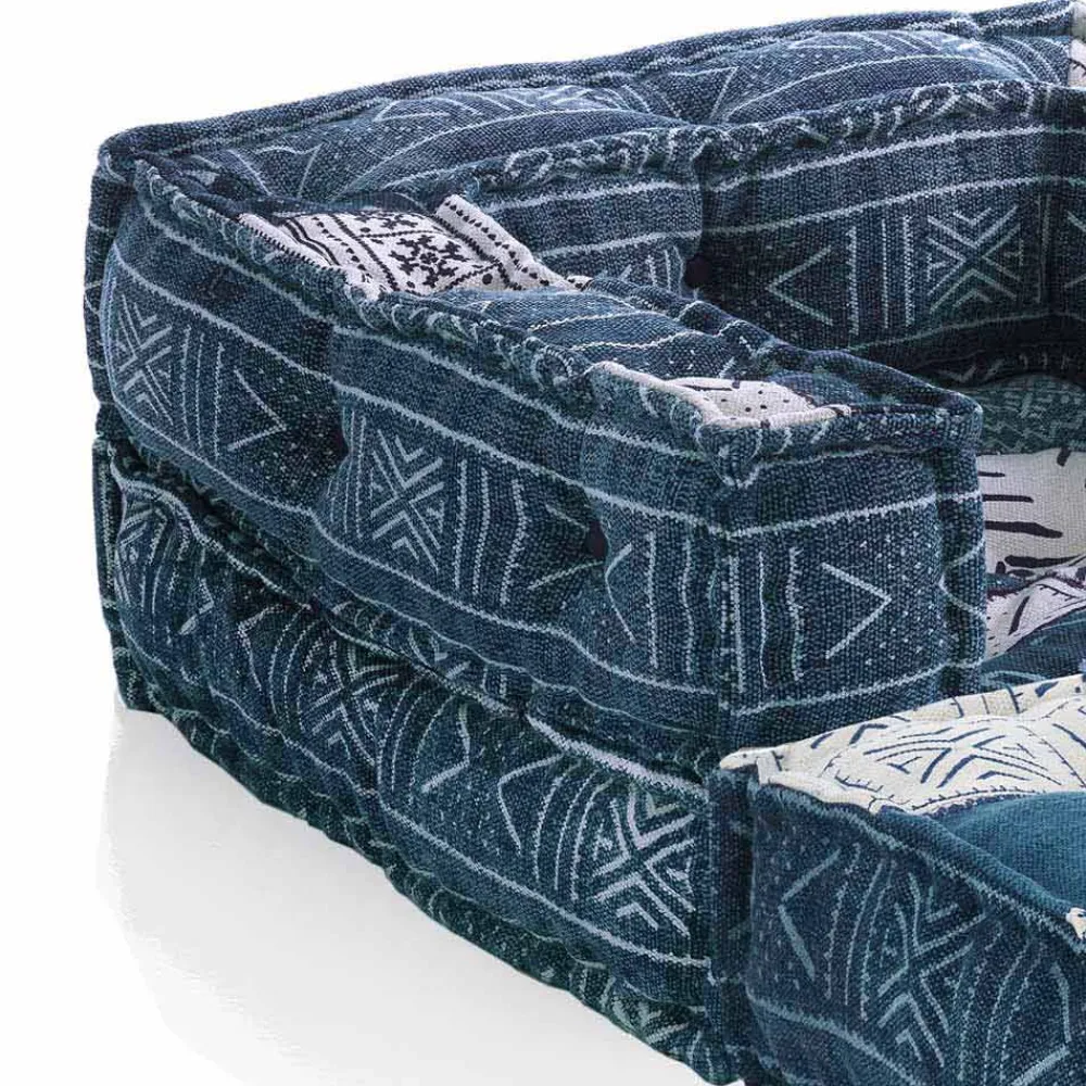 Viadurini Living Moderne Sessel-Ethnic Design Chaise Longue Sessel aus grauem oder blauem Samt - Fiber