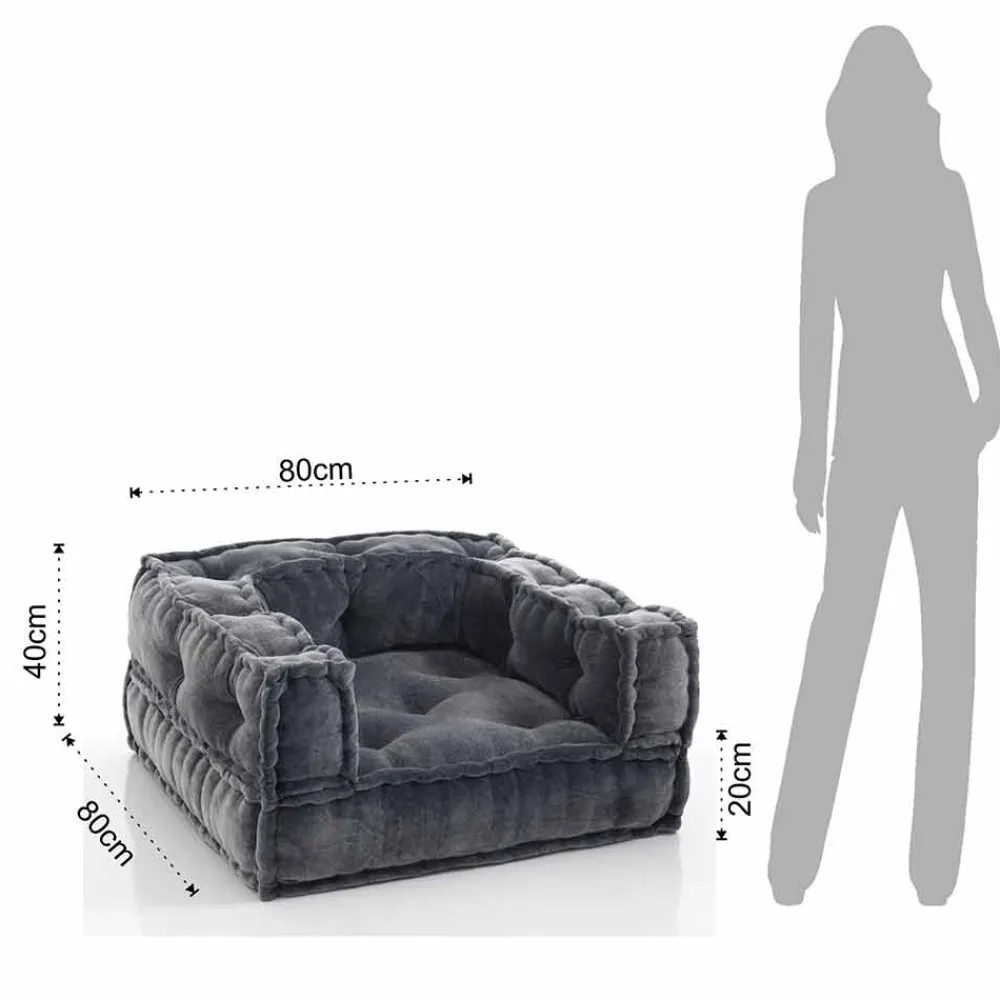 Viadurini Living Moderne Sessel-Ethnic Lounge Armchair aus Patchwork - Stoff oder Samtfaser