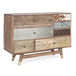 Viadurini Living Sideboards-Ethnische Kommode aus recyceltem Mangoholz und Akazie Homemotion - Auriel