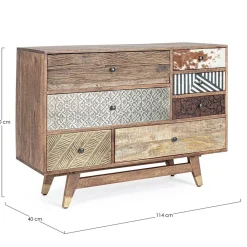 Viadurini Living Sideboards-Ethnische Kommode aus recyceltem Mangoholz und Akazie Homemotion - Auriel