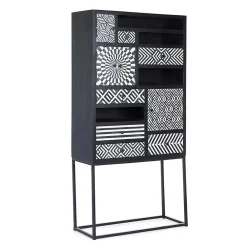 Viadurini Living Sideboards-Ethnischer Mosaikschrank 4 Türen 6 Schubladen aus Mangoholz - Vanitoso