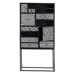 Viadurini Living Sideboards-Ethnischer Mosaikschrank 4 Türen 6 Schubladen aus Mangoholz - Vanitoso