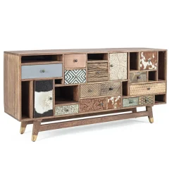 Viadurini Living Sideboards-Ethnisches Sideboard aus recyceltem Mangoholz und Akazie Homemotion - Auriel