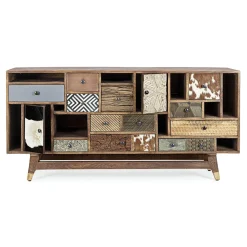 Viadurini Living Sideboards-Ethnisches Sideboard aus recyceltem Mangoholz und Akazie Homemotion - Auriel