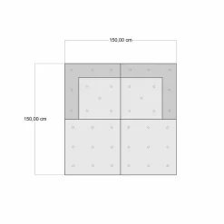 Viadurini in the Garden Gartensofas-Ethnisches Zweisitzer-Gartensofa aus wasserabweisendem Stoff - Shamo