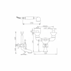 Viadurini Taps Badewannearmaturen-Externer Messing-Badmischer Made in Italy - Neno
