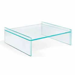 Viadurini Living Moderne Couchtische-Extra klarer Couchtisch aus Glas mit Abschrägung Made in Italy - Imperativo