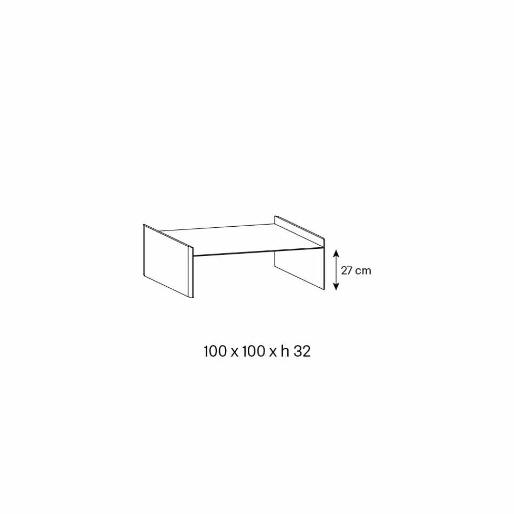 Viadurini Living Moderne Couchtische-Extra klarer Couchtisch aus Glas mit Abschrägung Made in Italy - Imperativo