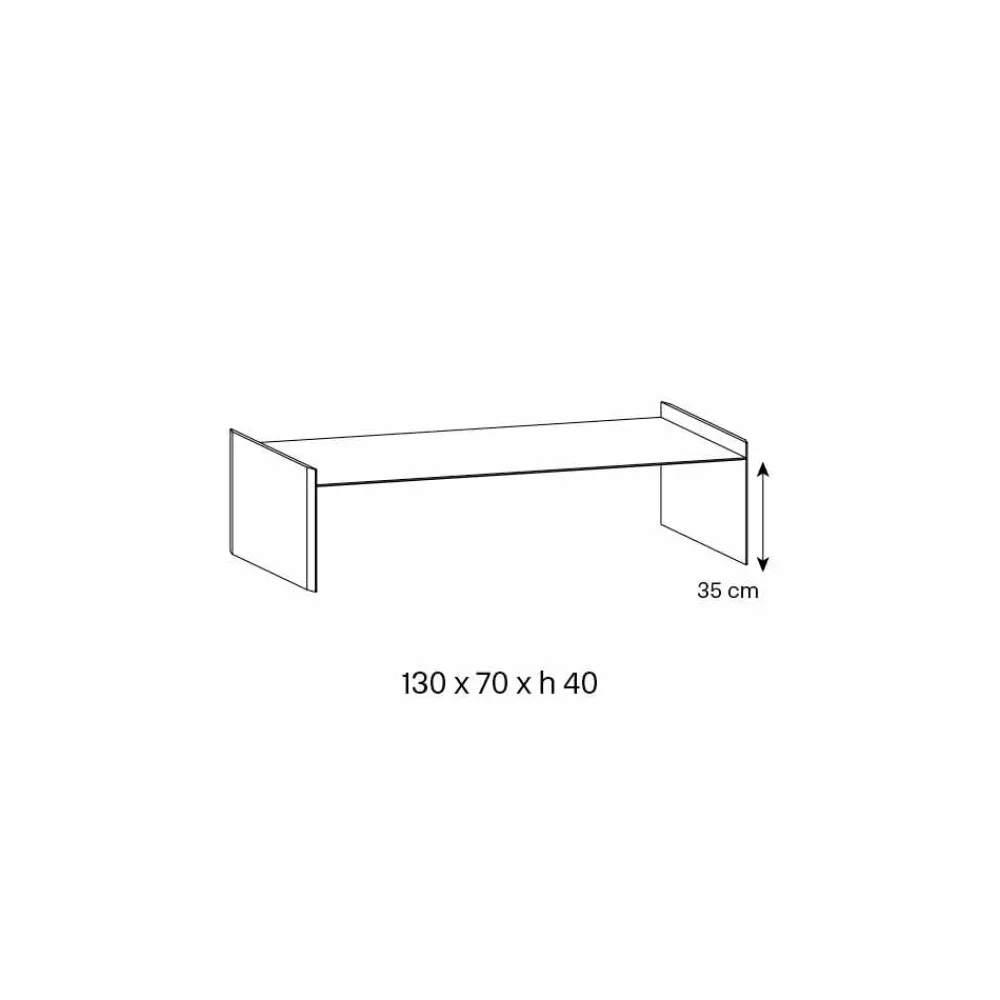 Viadurini Living Moderne Couchtische-Extra klarer Couchtisch aus Glas mit Abschrägung Made in Italy - Imperativo