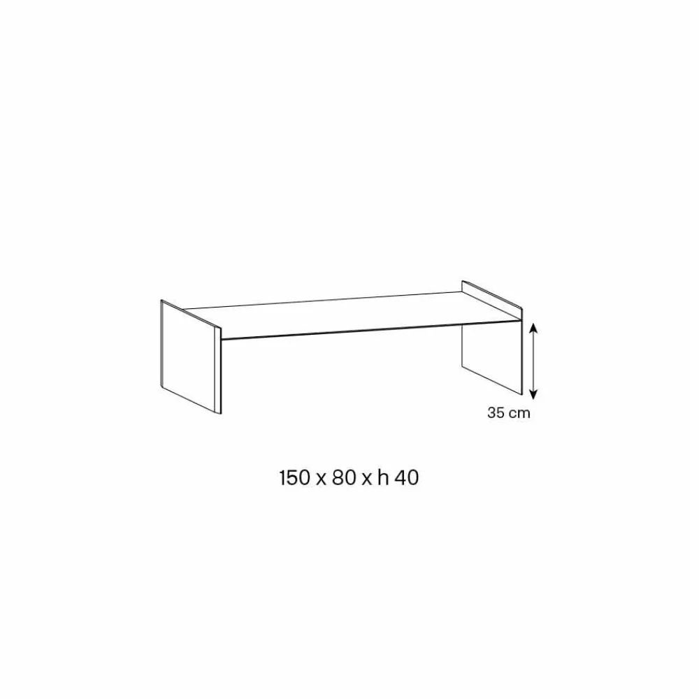 Viadurini Living Moderne Couchtische-Extra klarer Couchtisch aus Glas mit Abschrägung Made in Italy - Imperativo