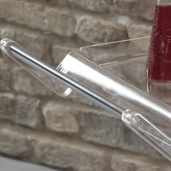 Viadurini Living Küchenzubehör-Faltbarer Servierwagen aus transparentem Acrylglas mit 2 Tabletts - Aristocles